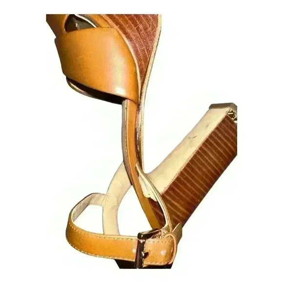 Michael Kors Tan Divia Block Heel Sandals, Size 8 - Picture 7 of 9
